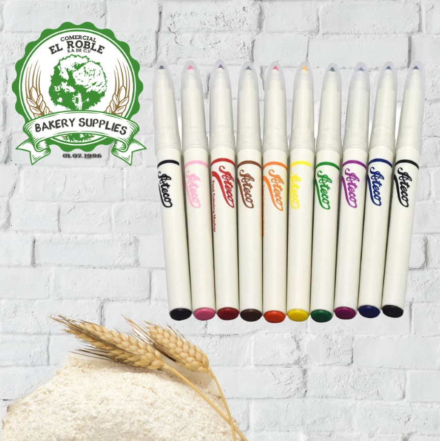 Ateco 1108 8 Piece Food Coloring Marker Set