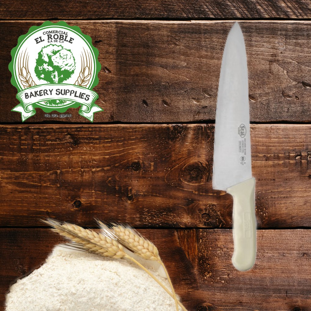Winco Cuchillo De Chef De Grado Comercial De 8 Pulgadas Con Hoja De Acero Aleman Azul